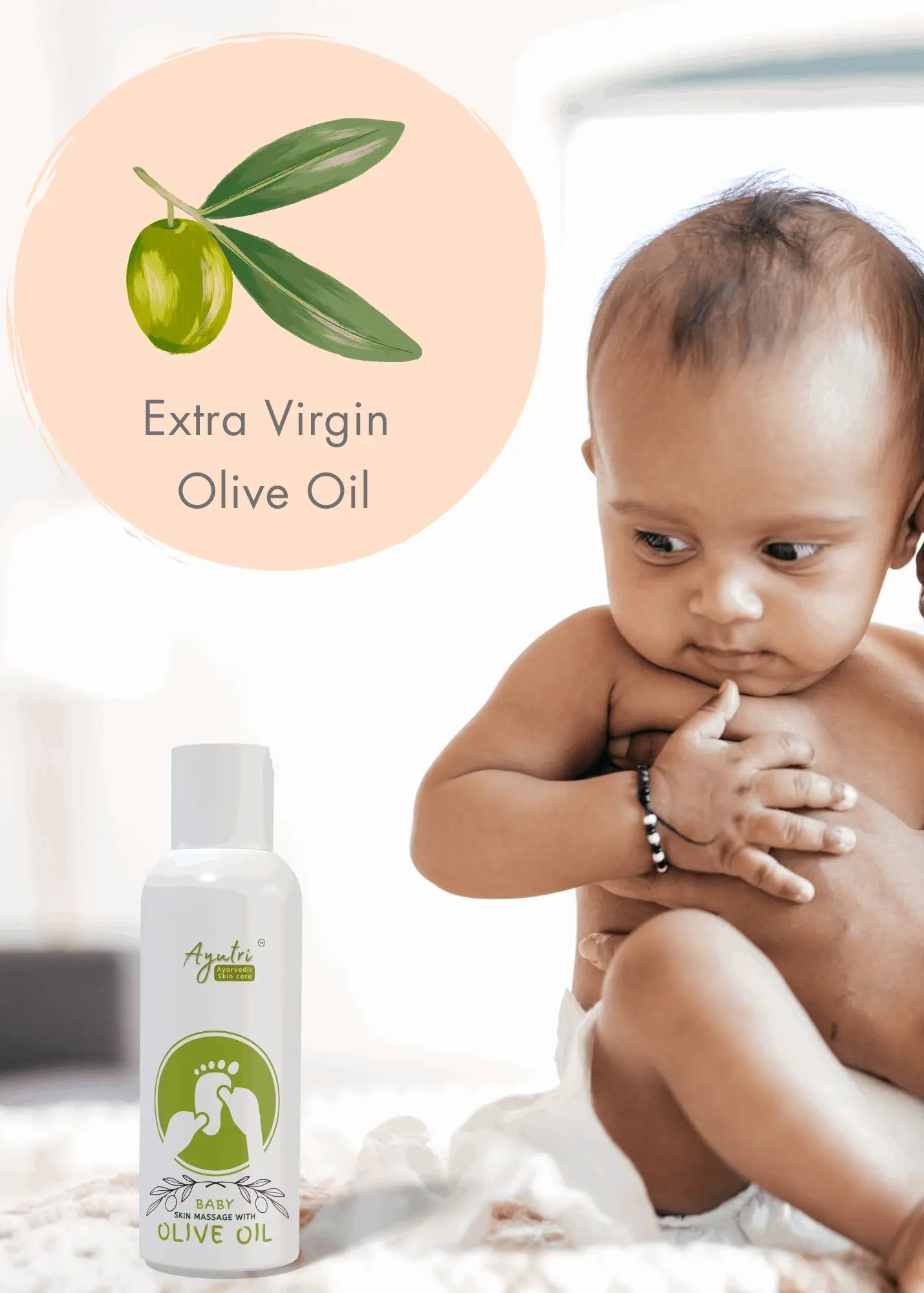 Baby oil: Kids Massage Olive oil - AyutriBody Oil