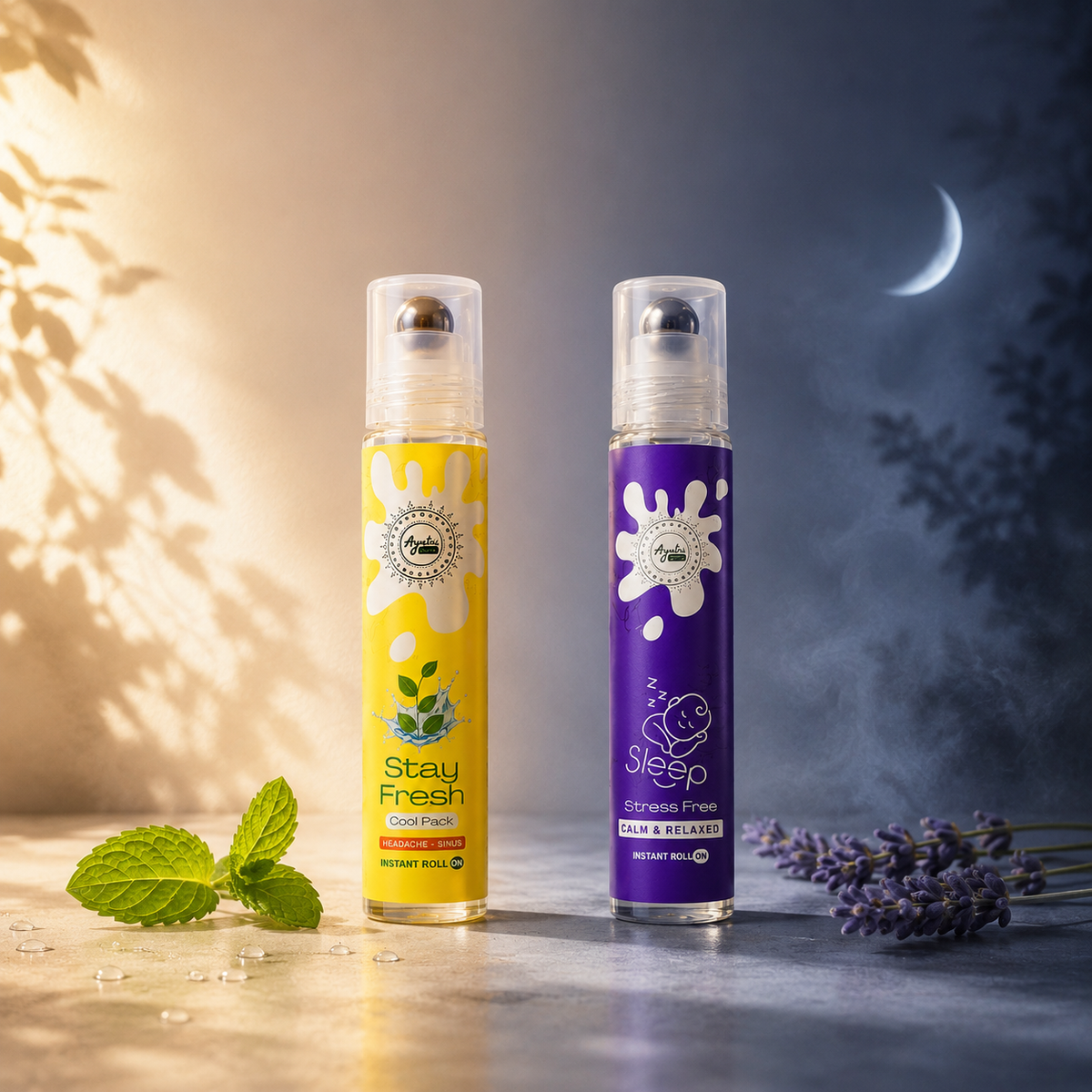 Din-Raat Combo — Stay Fresh + Sleep Well Roll-On