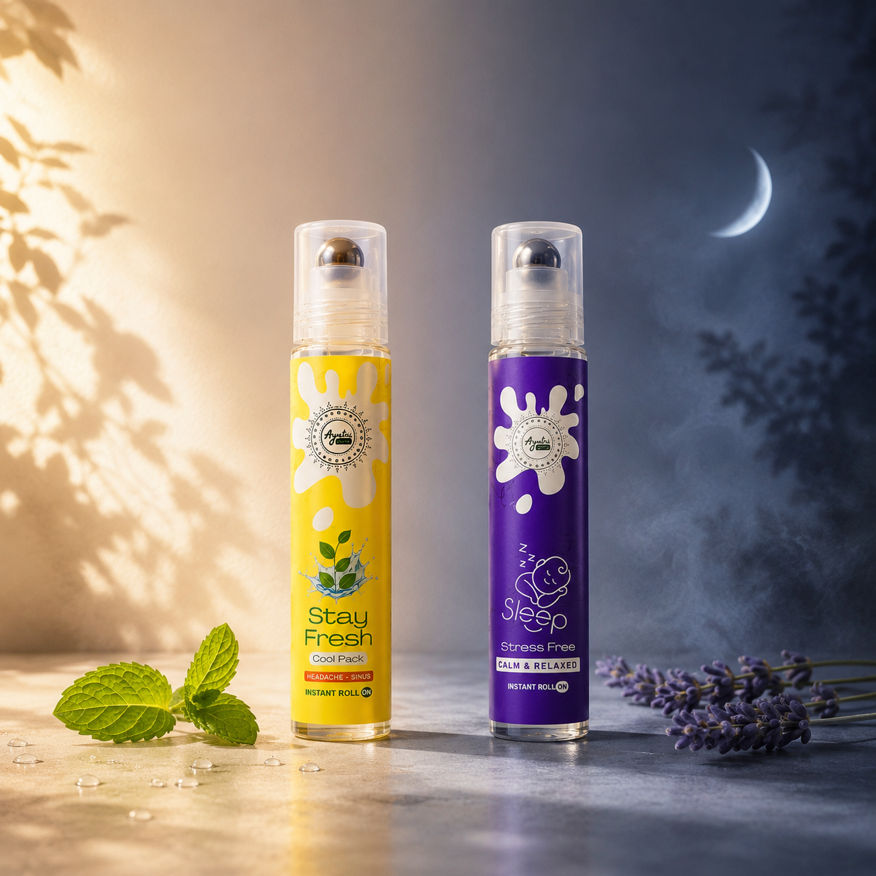 Din-Raat Combo — Stay Fresh + Sleep Well Roll-On