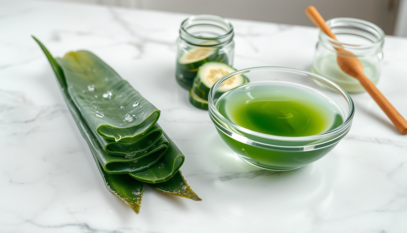 Soothe and Glow: DIY Aloe Vera and Cucumber Gel Skincare Recipes