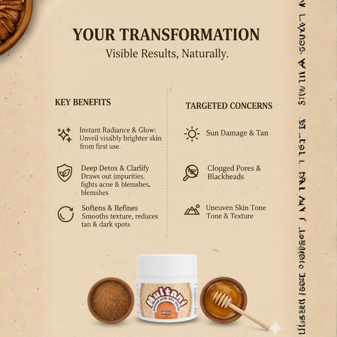 Multani mitti Infused with Herbs Face Pack