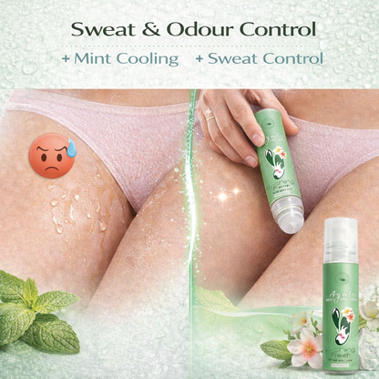 Ayutri Intima Hygiene V-ching Roll on for Intimate area Hygiene, O dour control, Rashes control, Sweat control