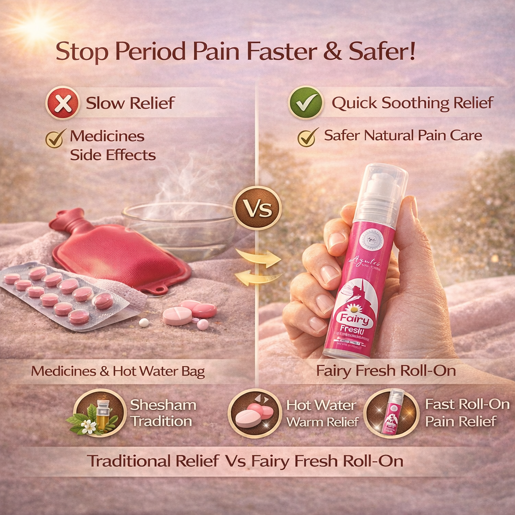 Fairy fresh roll on for mensuration cramps relief