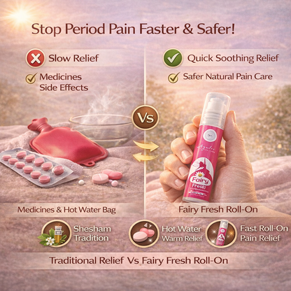 Fairy fresh roll on for mensuration cramps relief