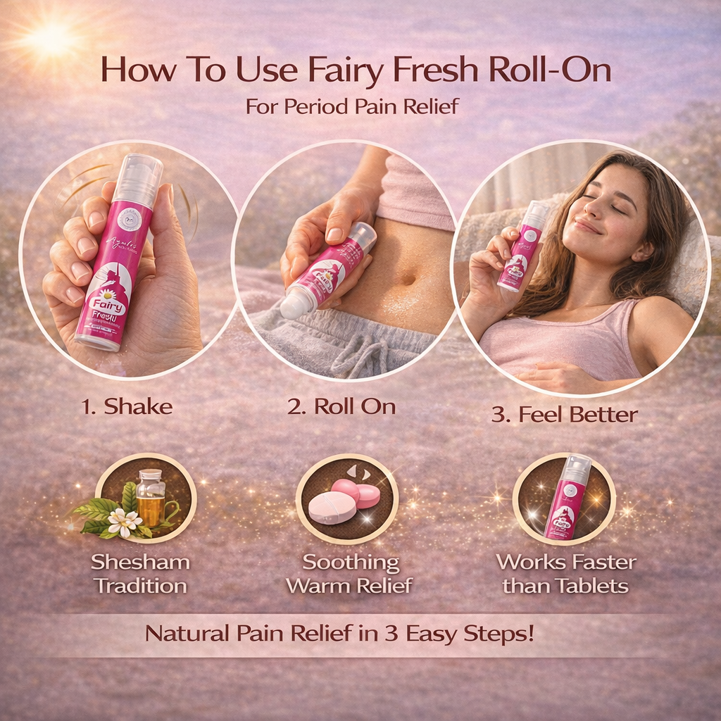Fairy fresh roll on for mensuration cramps relief