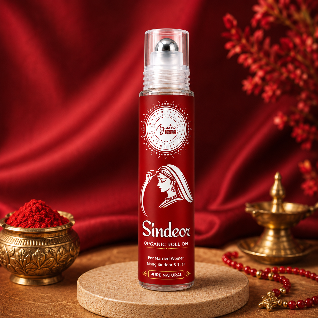 Sindeor Organic Roll-On — Mang Sindoor & Tilak