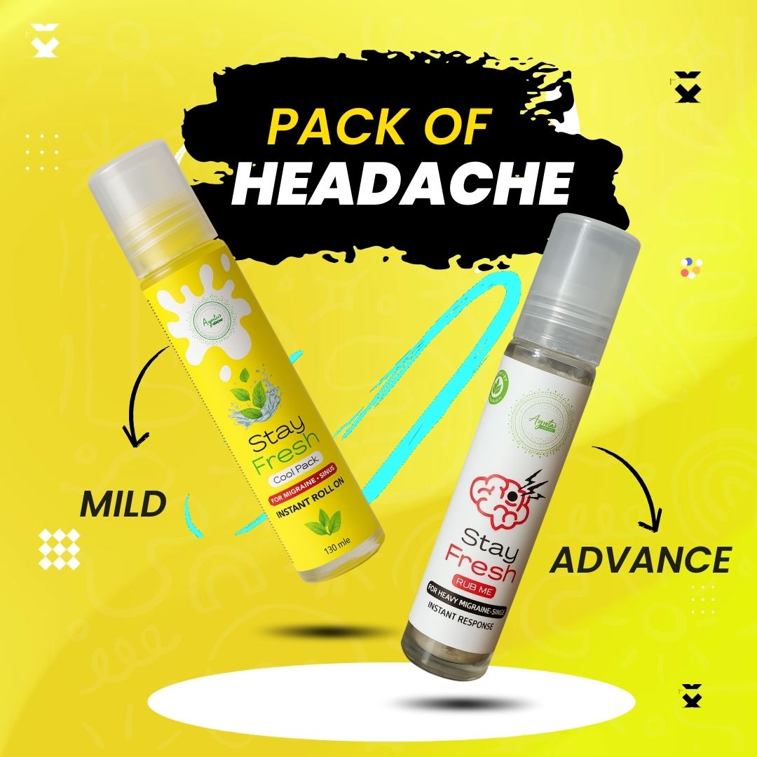 Stay fresh Aromatherapy Roll on for Migraine | Sinus | Cervical | Body - Ayutri